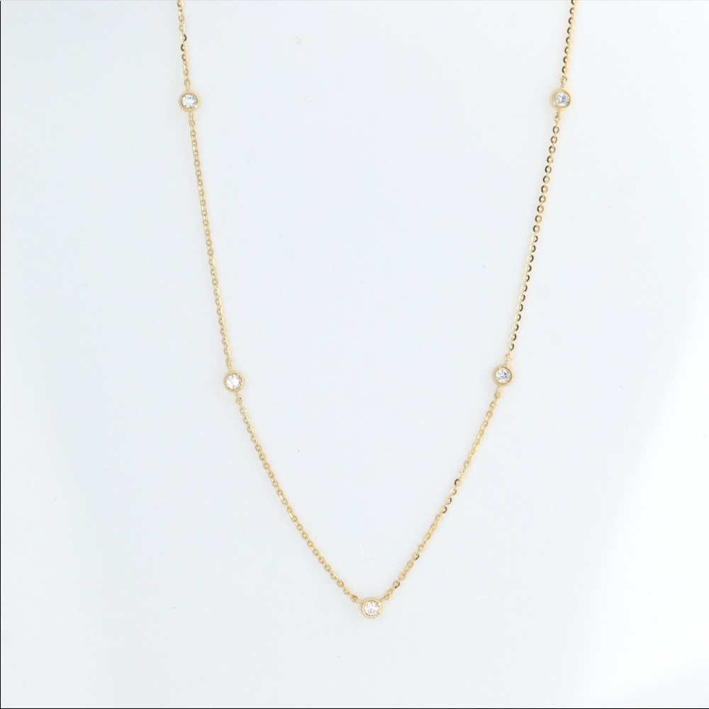 10K Solid Gold Satellite Necklace